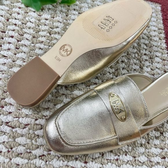 MICHAEL Michael Kors Plate Mules in Gold 6.5 - Picture 5 of 7